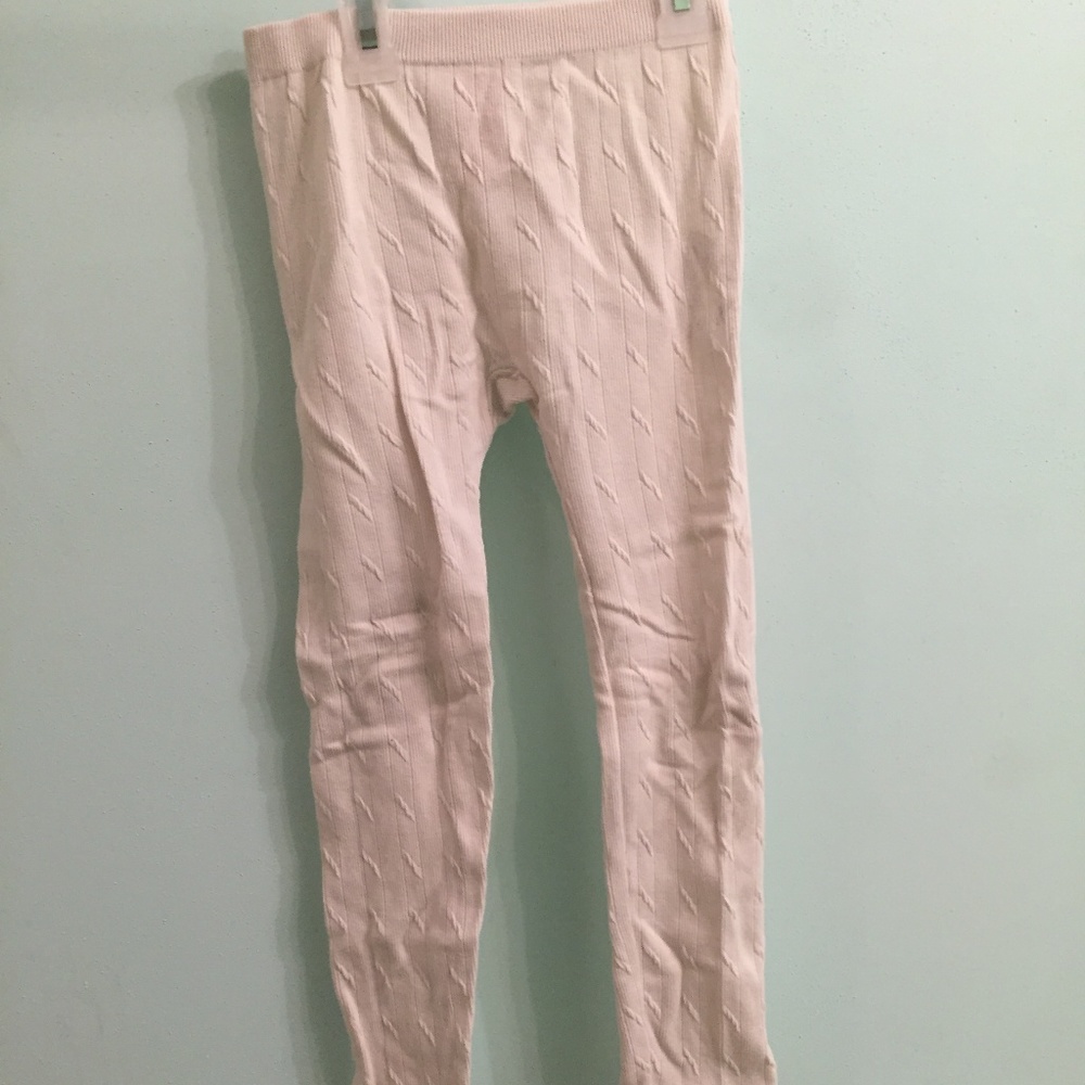 Cream leggings with texture